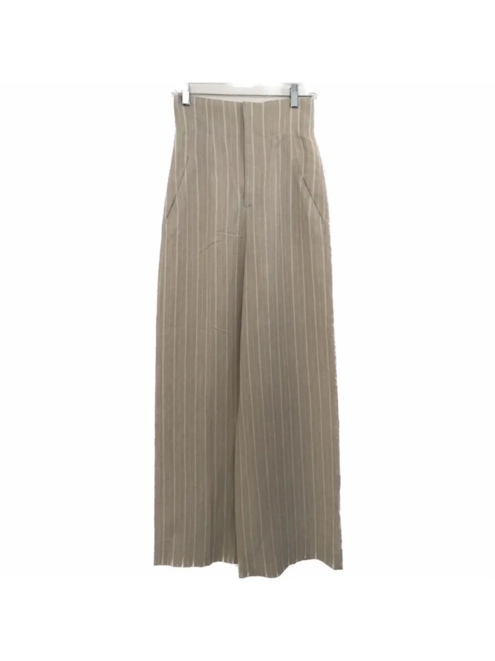 Zara  Striped High Waisted Linen Pants